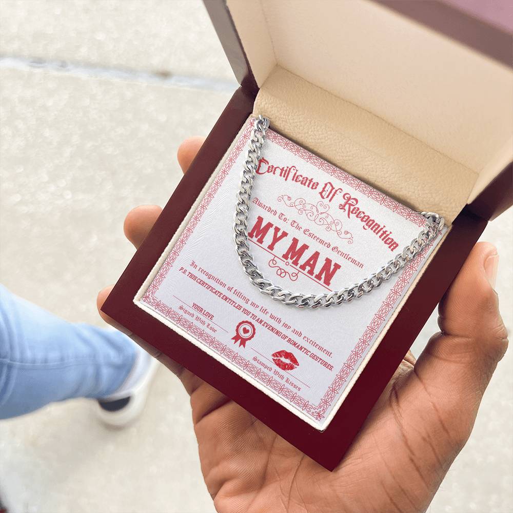 My Man - Esteemed Gentleman - Cuban Chain Link Necklace