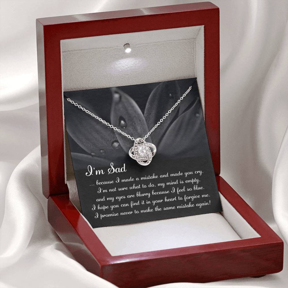 Sorry - Feel So Blue - Love Knot Necklace