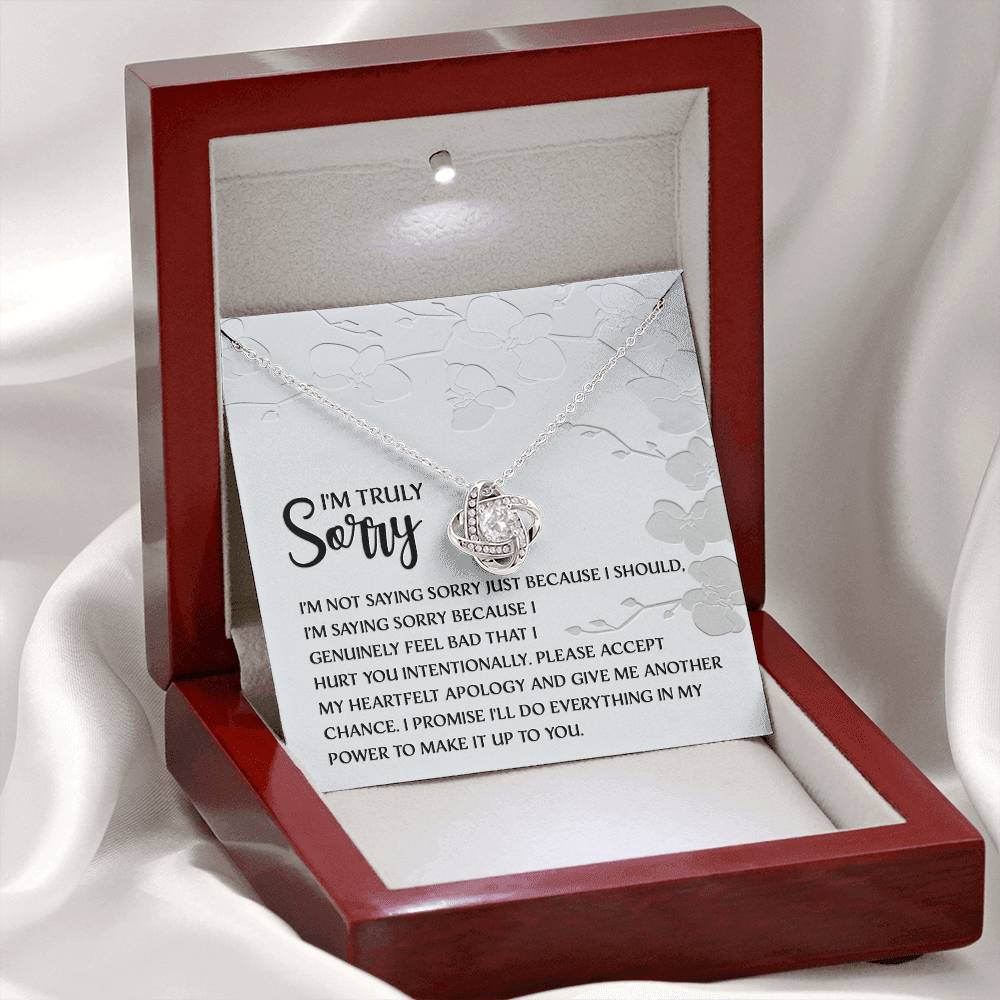 Sorry - Feel Bad - Love Knot Necklace