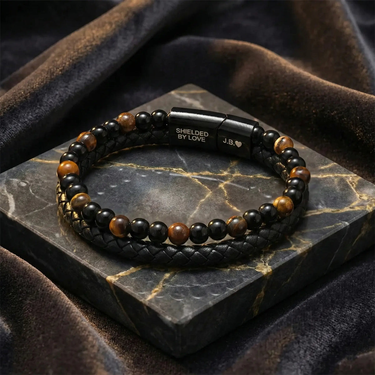 To My Son - The Guardian - Tiger's Eye Bracelet Gift