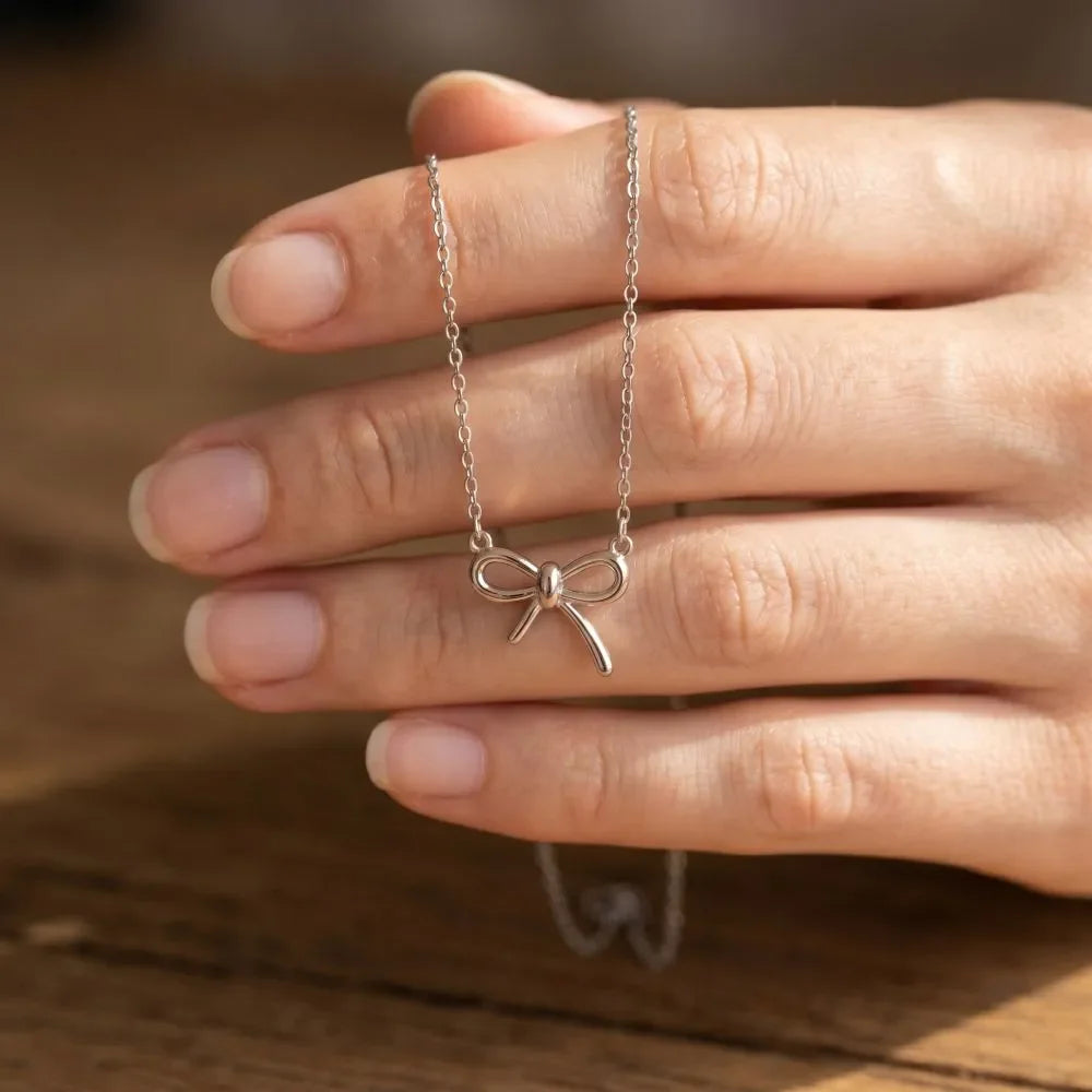 To My Mom - First Home - Bow Necklace