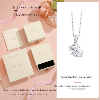 Zodiac Sterling Silver Necklace Gift Box Set