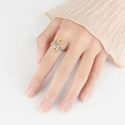 Sunflower Serenity Anxiety Ring
