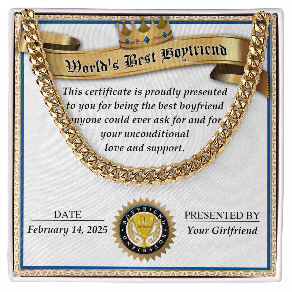 Boyfriend - Love And Support - Cuban Chain Link Necklace