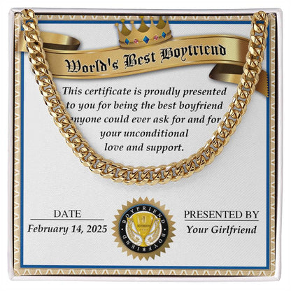Boyfriend - Love And Support - Cuban Chain Link Necklace