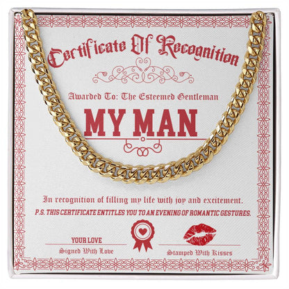 My Man - Esteemed Gentleman - Cuban Chain Link Necklace
