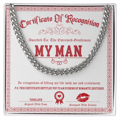 My Man - Esteemed Gentleman - Cuban Chain Link Necklace