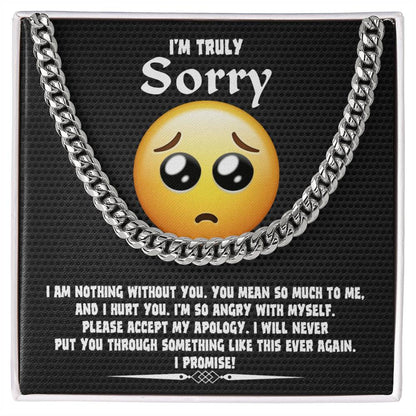 Sorry - Accept My Apology - Cuban Chain Link Necklace
