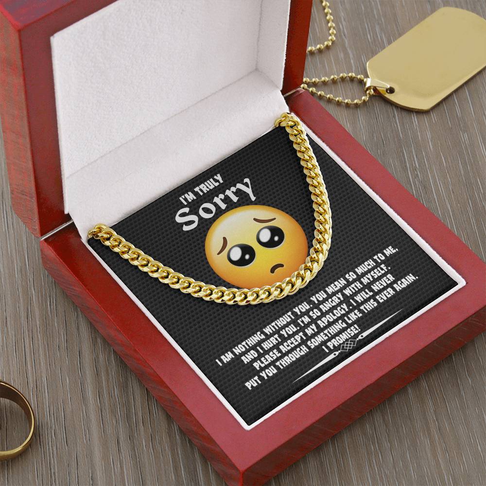 Sorry - Accept My Apology - Cuban Chain Link Necklace