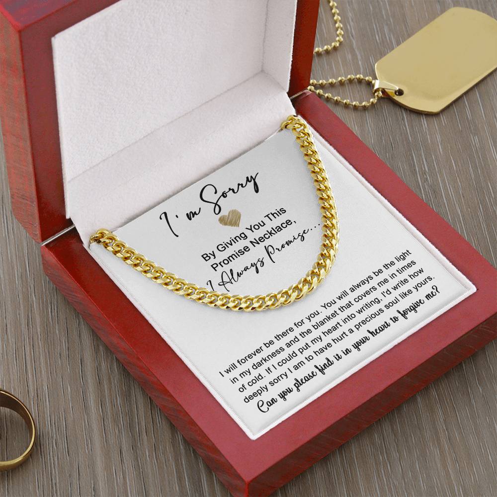 Sorry - Be The Light - Cuban Chain Link Necklace