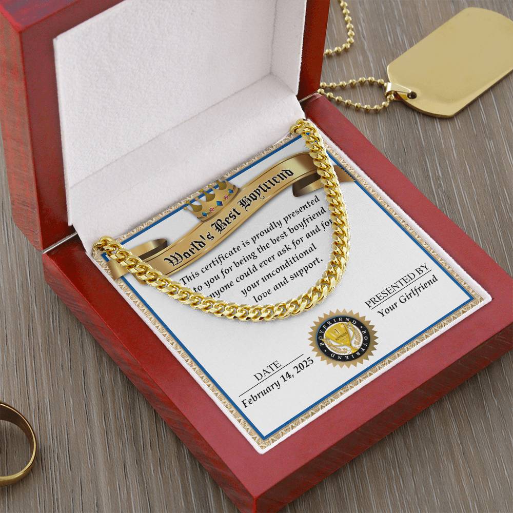 Boyfriend - Love And Support - Cuban Chain Link Necklace