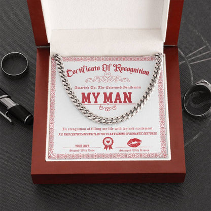 My Man - Esteemed Gentleman - Cuban Chain Link Necklace