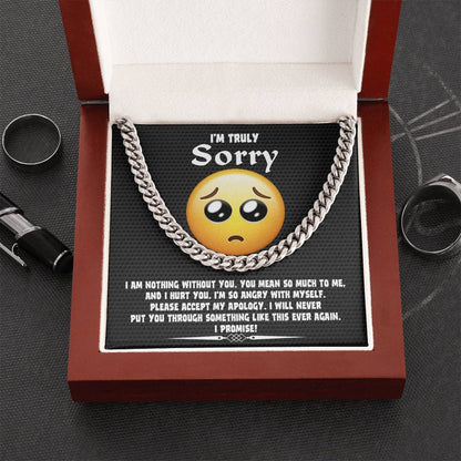 Sorry - Accept My Apology - Cuban Chain Link Necklace