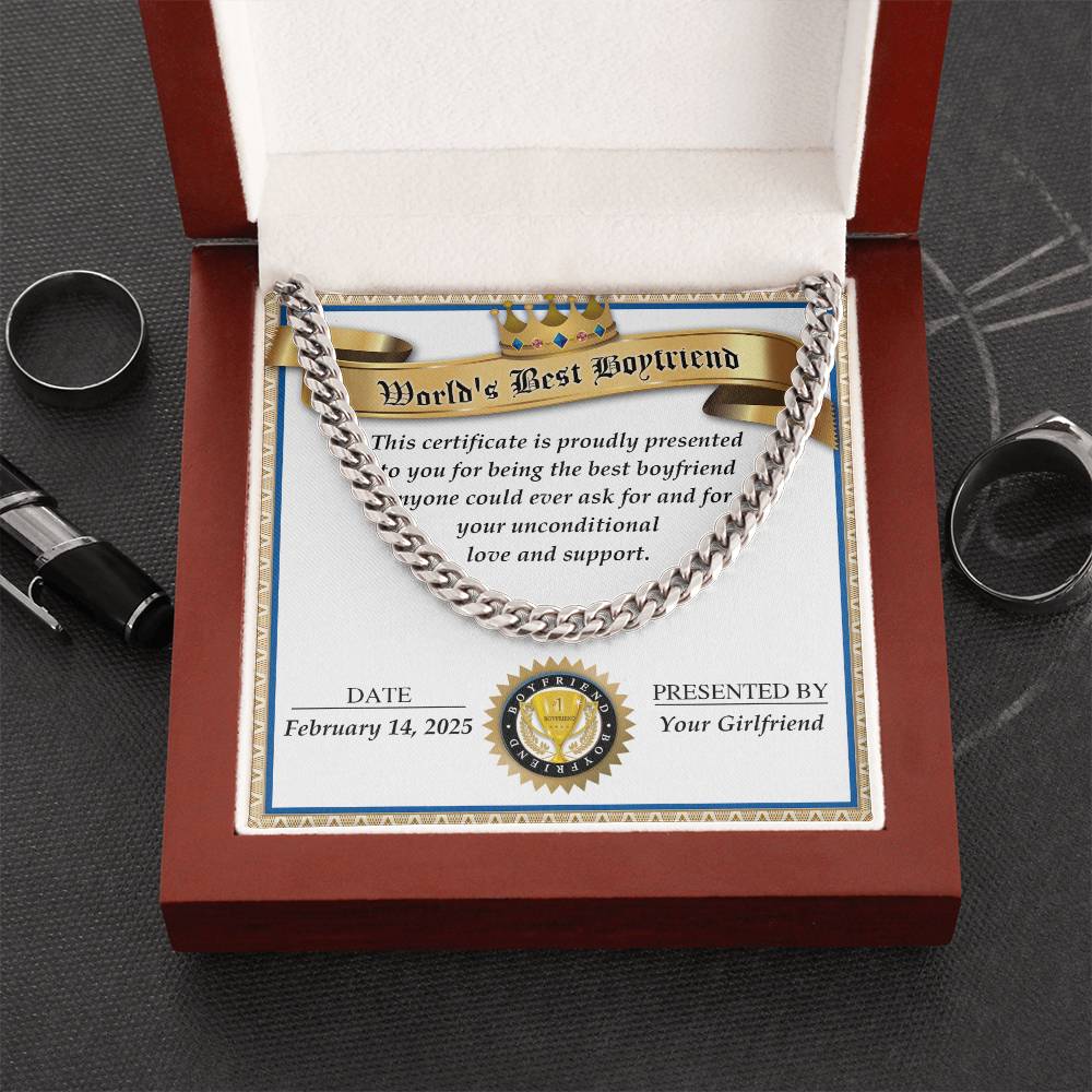 Boyfriend - Love And Support - Cuban Chain Link Necklace