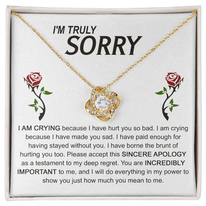 Sorry - Made You Sad - Love Knot Necklace