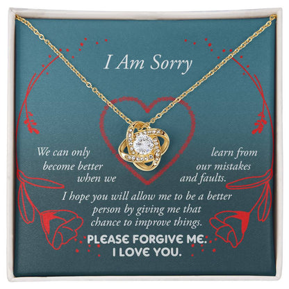 Sorry - Mistakes And Faults - Love Knot Necklace