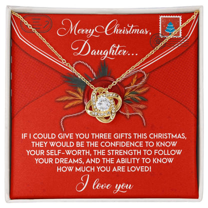 Daughter - This Christmas - Love Knot Necklace