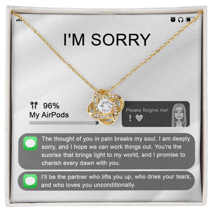 Sorry - Breaks My Soul - Love Knot Necklace