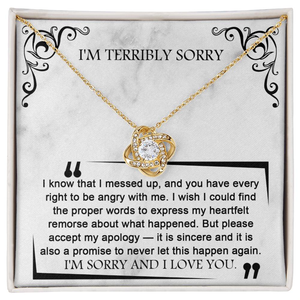 Sorry - Angry With Me - Love Knot Necklace