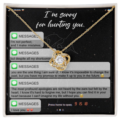 Sorry - Life Without You - Love Knot Necklace