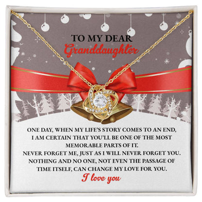 Granddaughter - Memorable Parts - Love Knot Necklace