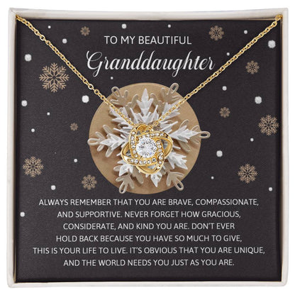 Granddaughter - As You Are - Love Knot Necklace