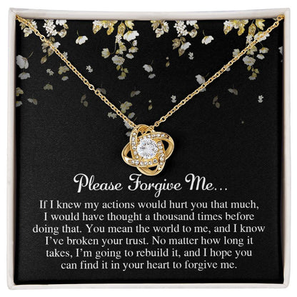 Sorry - Broken Your Trust - Love Knot Necklace