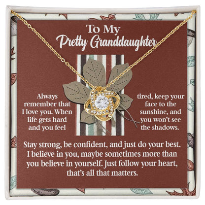 Granddaughter - See The Shadows - Love Knot Necklace