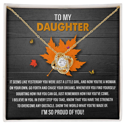 Daughter - You Can Go - Love Knot Necklace