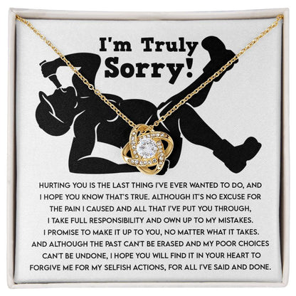 Sorry - Selfish Actions - Love Knot Necklace