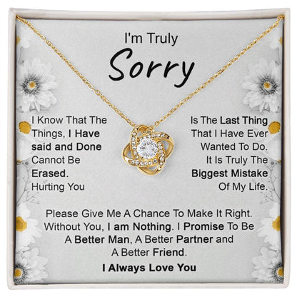 I’m Truly Sorry - Love Knot Necklace