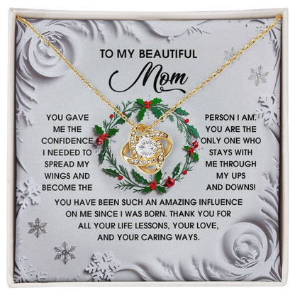 Mom - Spread My Wings - Love Knot Necklace