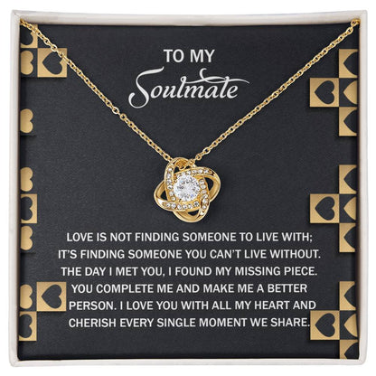 Soulmate - Missing Piece - Love Knot Necklace