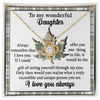 Daughter - Through My Eyes - Love Knot Necklace