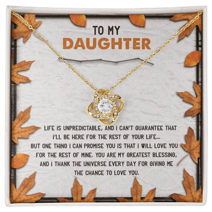 Daughter - My Greatest Blessing - Love Knot Necklace