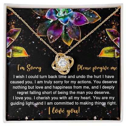 Sorry - All My Heart - Love Knot Necklace