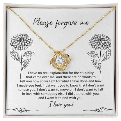 Sorry - Real Explanation - Love Knot Necklace