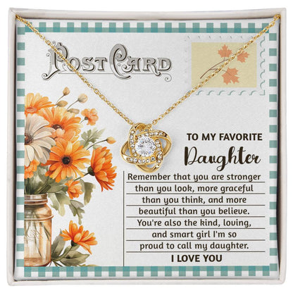 Daughter - Smart Girl - Love Knot Necklace