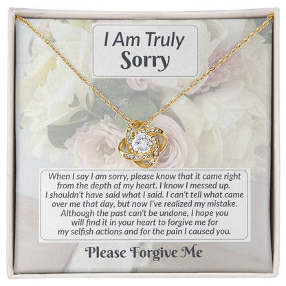 Sorry - What I Said - Love Knot Necklace