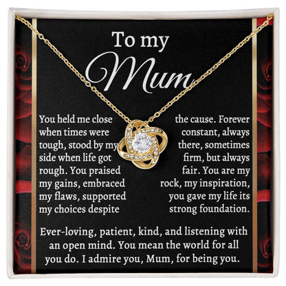 Mom - By My Side - Love Knot Necklace