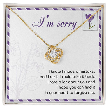 Sorry - Take It Back - Love Knot Necklace