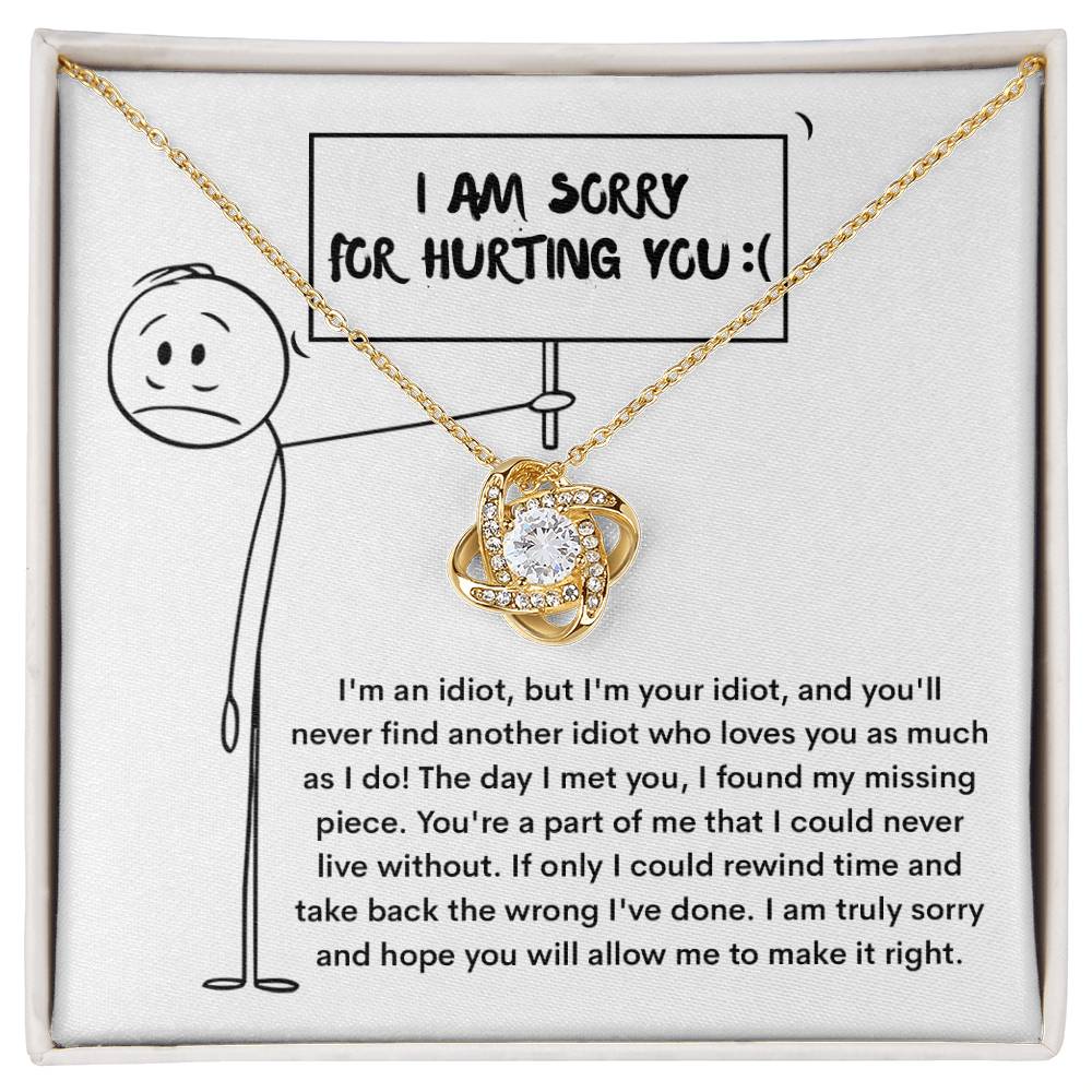 Sorry - Missing Piece - Love Knot Necklace