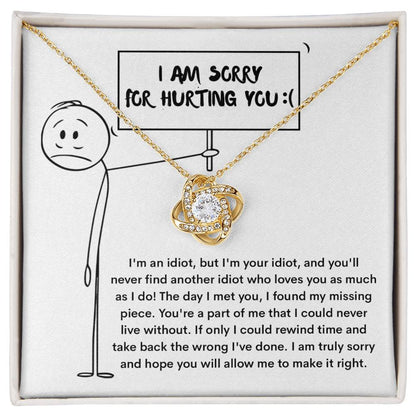 Sorry - Missing Piece - Love Knot Necklace