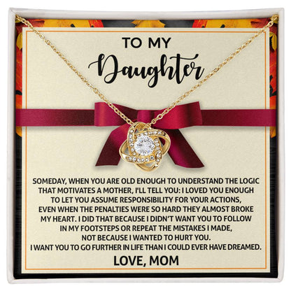 Daughter - Further In Life - Love Knot Necklace