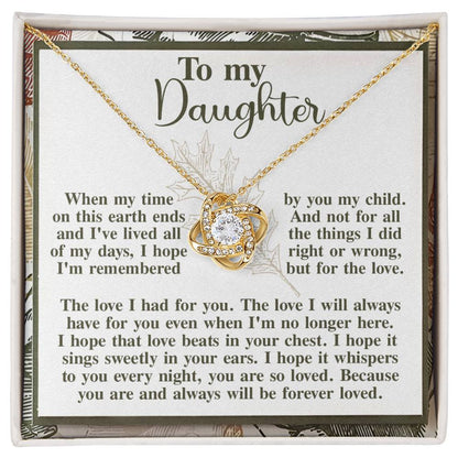Daughter - In Your Ears - Love Knot Necklace