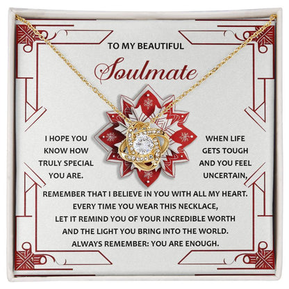 Soulmate - You Are Enough - Love Knot Necklace