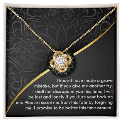 Sorry - Turn Your Back - Love Knot Necklace