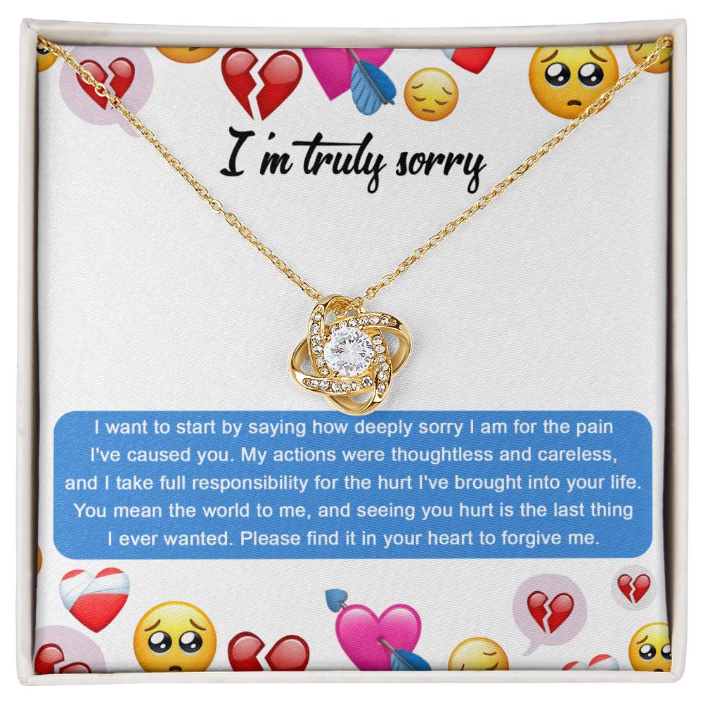 Sorry - How Deeply Sorry - Love Knot Necklace