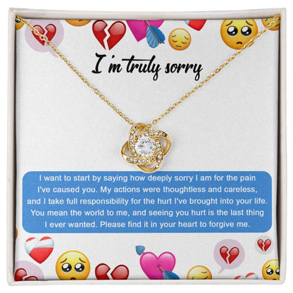 Sorry - How Deeply Sorry - Love Knot Necklace