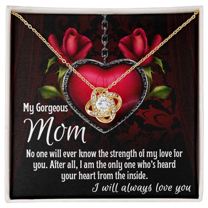 Mom - Heard Your Heart - Love Knot Necklace